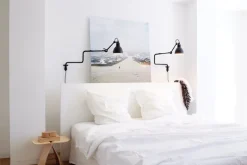 DCWéditions Lampe Gras 303 vägglampa, rund skärm, svart