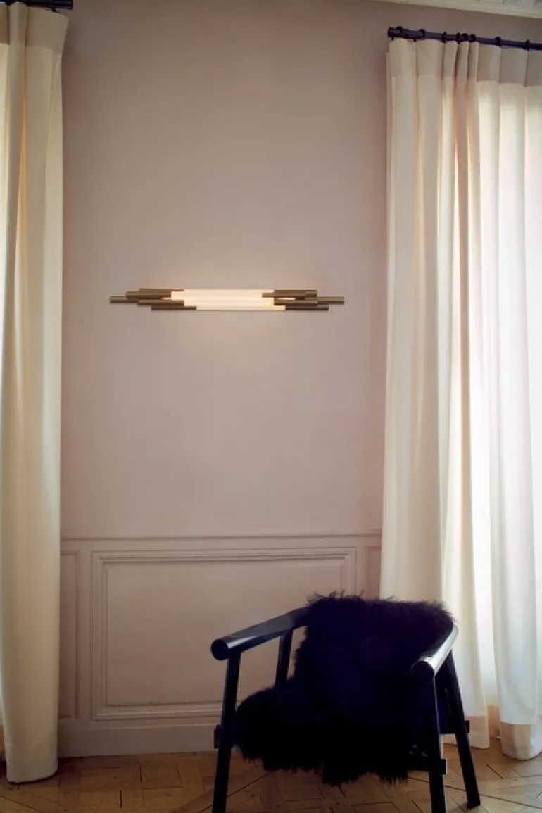 DCWéditions Org 1050 vägglampa, guld