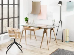 Design House Stockholm Arco skrivbord med låda, svart