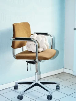 Design House Stockholm Knot kudde, vit - grå