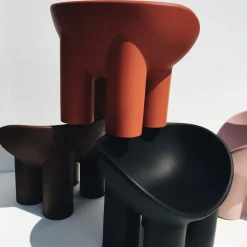 Driade Roly Poly fåtölj, återvunnen plast, svart