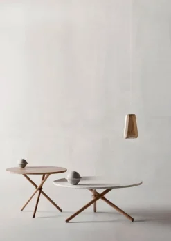 Eberhart Furniture Bertha soffbord, 90 cm, ljus betong - ljus ek