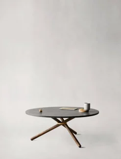 Eberhart Furniture Bertha soffbord, 90 cm, mörk betong - mörk ek