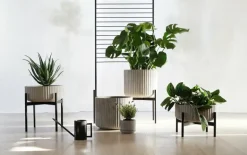 Elementa Klorofyll blomkruka med stativ, oval, grå