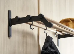 Essem Design Nostalgi 291 hatthylla, 100 cm, svartbetsad ek - svart