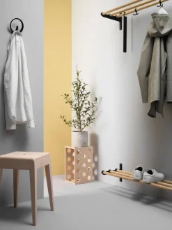 Essem Design Nostalgi, hatt-/skohylla, 100 cm, ek - svart