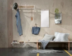 Essem Design Nostalgi hatt-/skohylla, 100 cm, svartbetsad ek - svart