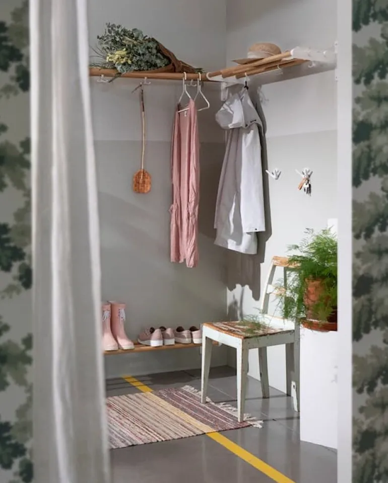 Essem Design Nostalgi hatt-/skohylla, 100 cm, svartbetsad ek - svart