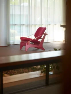 Fasetti Jumbo fåtölj, laxröd - Hallingdal röd