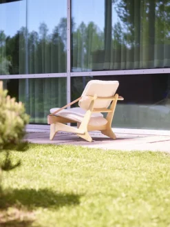 Fasetti Jumbo fåtölj, oljad furu - Makalu naturligt vit