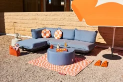 Fatboy Paletti soffa, 3 moduler + bord, vänster, stormblå