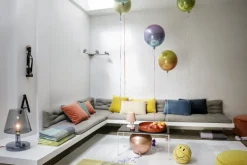 Fatboy Square Velvet återvunnen kudde, rabarber