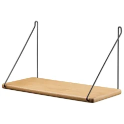 FDB Møbler B145 hylla, 20 x 45 cm, lackad ek - svart