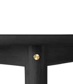 FDB Møbler C62 Bjørk matbord, 115 cm, svart ek