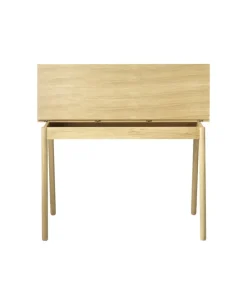 FDB Møbler C68 Nørrebro skrivbord, ek - svart linoleum