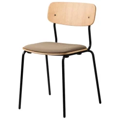 FDB Møbler J182 Holmen stol, ekfaner - Grain Taupe