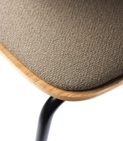 FDB Møbler J183 Holmen stol med armstöd, ekfaner - Grain Taupe