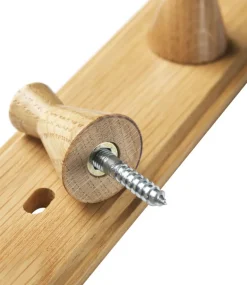 FDB Møbler Q3 Allé klädhängare, 3 krokar, ek