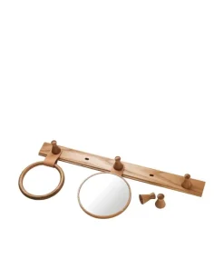 FDB Møbler Q3 Allé klädhängare, 5 krokar, ek