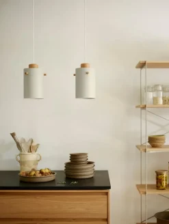 FDB Møbler U10 Asnæs pendellampa, silkesgrå