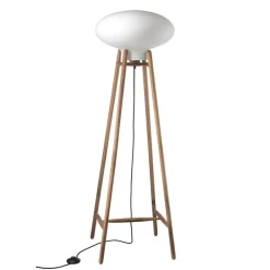 FDB Møbler U5 Hiti golvlampa, valnöt - opalglas