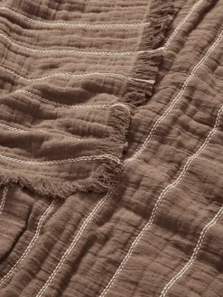 ferm LIVING Aires överkast, dubbelt, 250 x 240 cm, sten