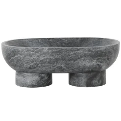 ferm LIVING Alza skål, svart marmor