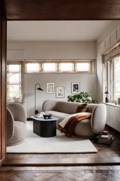 ferm LIVING Alza skål, svart marmor