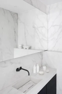 ferm LIVING Alza skål, vit marmor