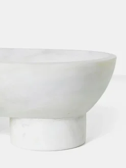 ferm LIVING Alza skål, vit marmor