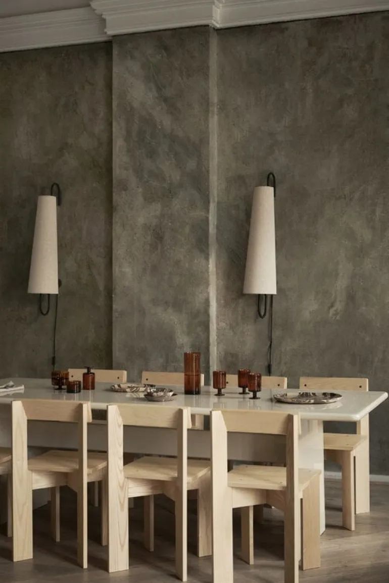 ferm LIVING Ancora vägglampa, svart - natur