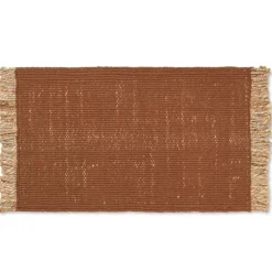 ferm LIVING Block matta, 80 x 50 cm, tegel - natur