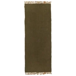ferm LIVING Block Runner matta, 80 x 200 cm, oliv - natur