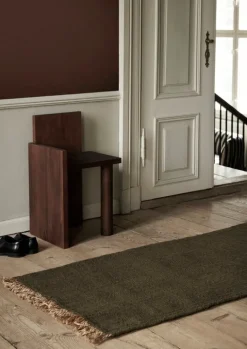 ferm LIVING Block Runner matta, 80 x 200 cm, oliv - natur