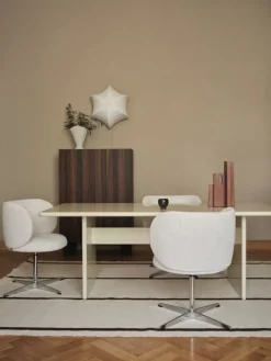 ferm LIVING Calm Kelim matta, 200 x 300 cm, naturvit – kaffe