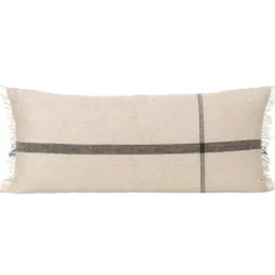 ferm LIVING Calm kudde, 40 x 90 cm, camel - svart