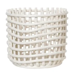 ferm LIVING Ceramic korg, stor, naturvit