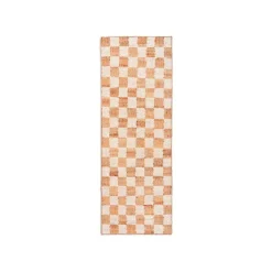 ferm LIVING Check Wool Jute matta, 70 x 180 cm, naturvit - natur