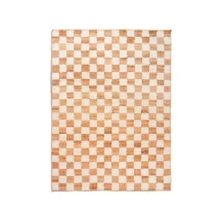 ferm LIVING Check Wool Jute matta, 140 x 200 cm, naturvit - natur