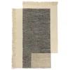 ferm LIVING Counter matta, 140 x 200 cm, träkol - naturvit