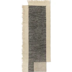 ferm LIVING Counter matta, 80 x 200 cm, träkol - naturvit
