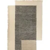 ferm LIVING Counter matta, 200 x 300 cm, träkol - naturvit