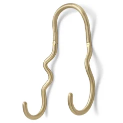 ferm LIVING Curvature dubbelkrok, mässing