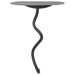 ferm LIVING Curvature väggbord, svart mässing