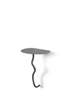 ferm LIVING Curvature väggbord, svart mässing