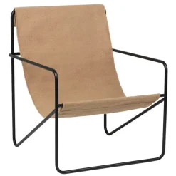 ferm LIVING Desert fåtölj, svart - solid