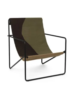 ferm LIVING Desert lounge stol, svart - dyna
