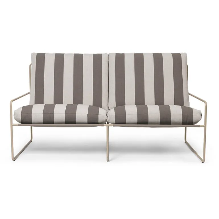 ferm LIVING Desert 2-sitssoffa, kashmir - choklad randig