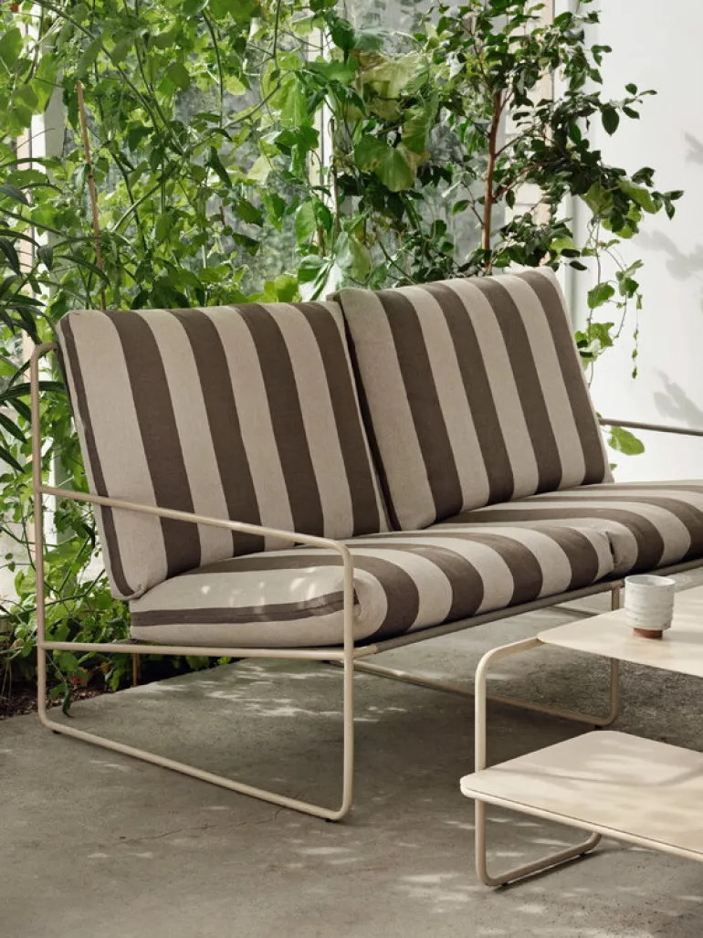ferm LIVING Desert 2-sitssoffa, kashmir - choklad randig