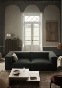 ferm LIVING Distinct Grande Duo soffbord, travertin